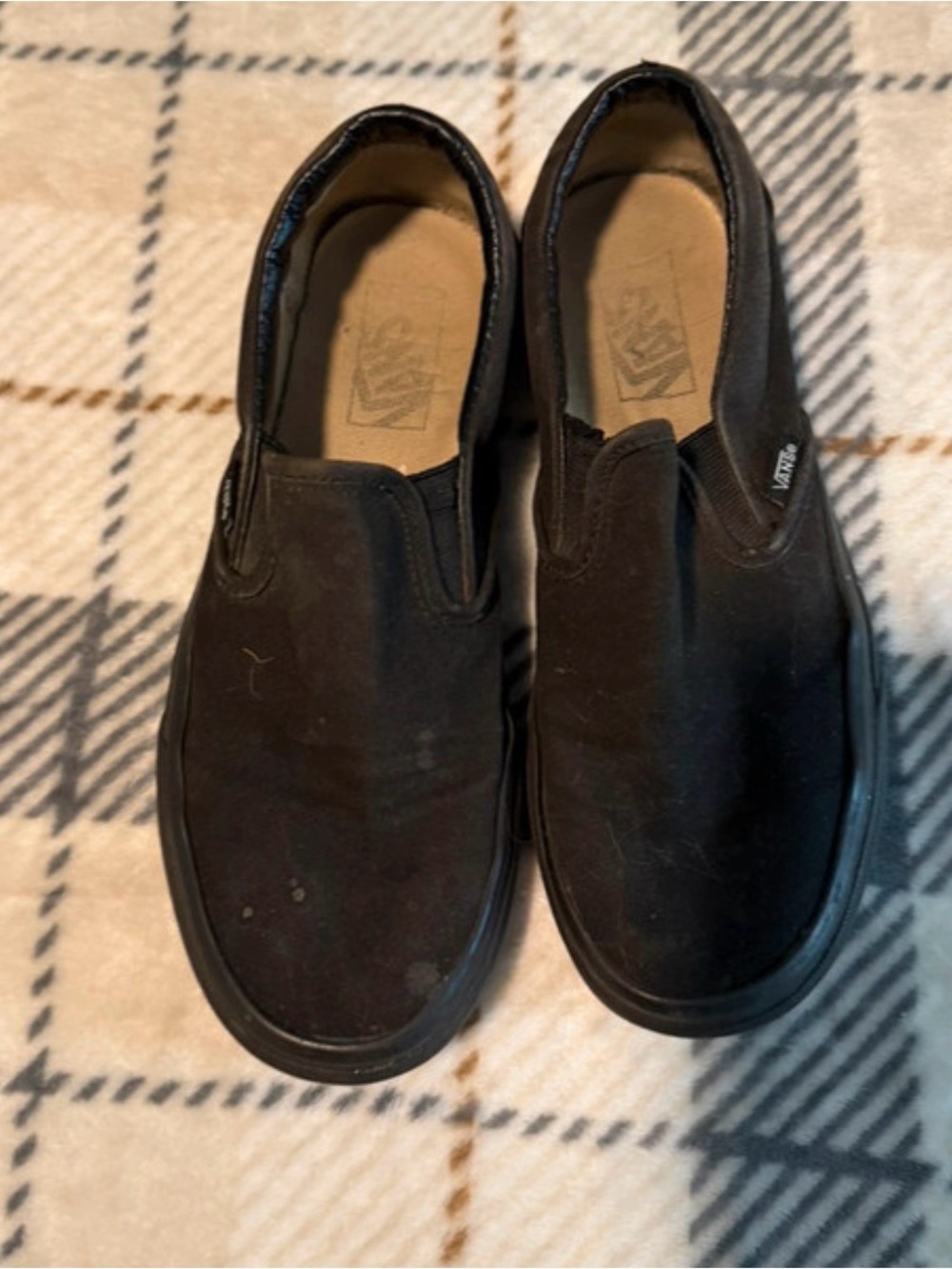 Vans Black Classic Slip-On Loafers for Men